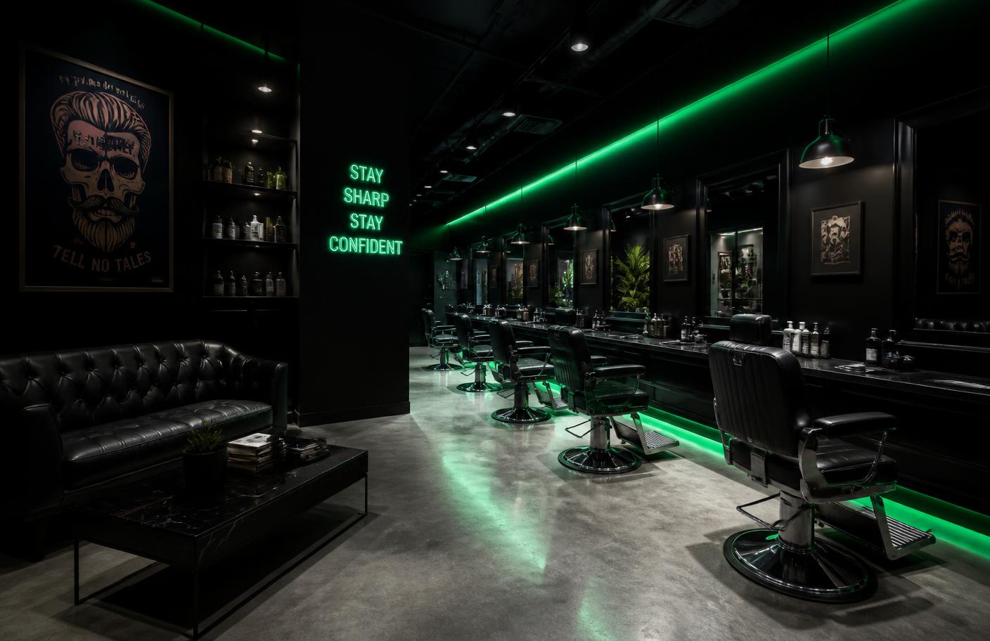 Fade Society shop floor in Wynwood, Miami